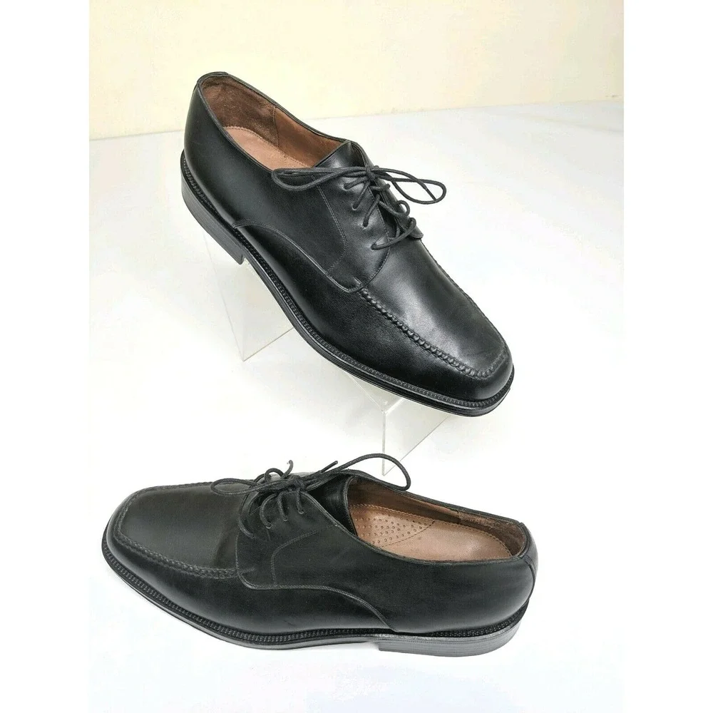 Cole Haan City Black Leather Lace Up Casual Dress Oxford Shoe‎ Mens 13 D EUC
